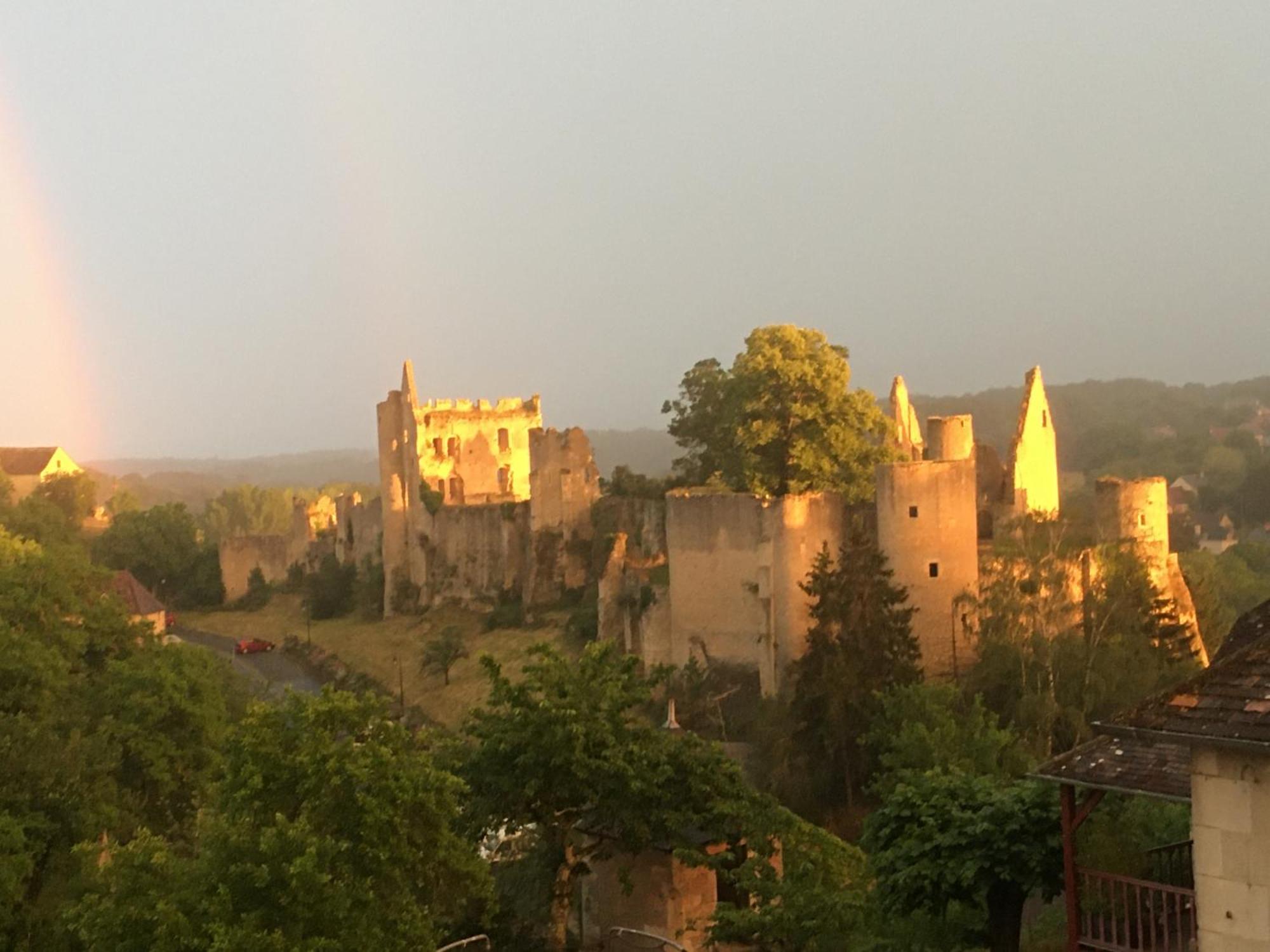 Chez Fred Avec Vue Sur Le Chateau Angles-sur-lʼAnglin Exterior foto